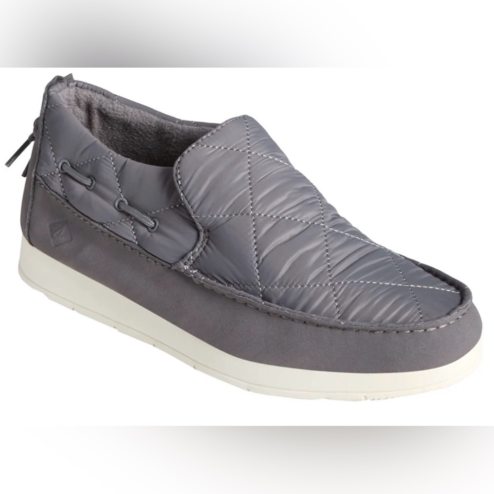 Sperry Moc-Sider Nylon Gray Quilted Men's Slippers